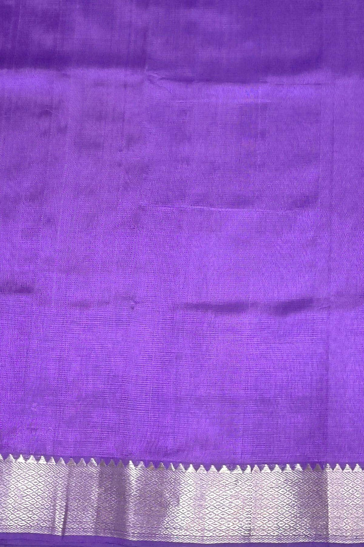 Mangalgiri silk cotton saree in   blue with big border