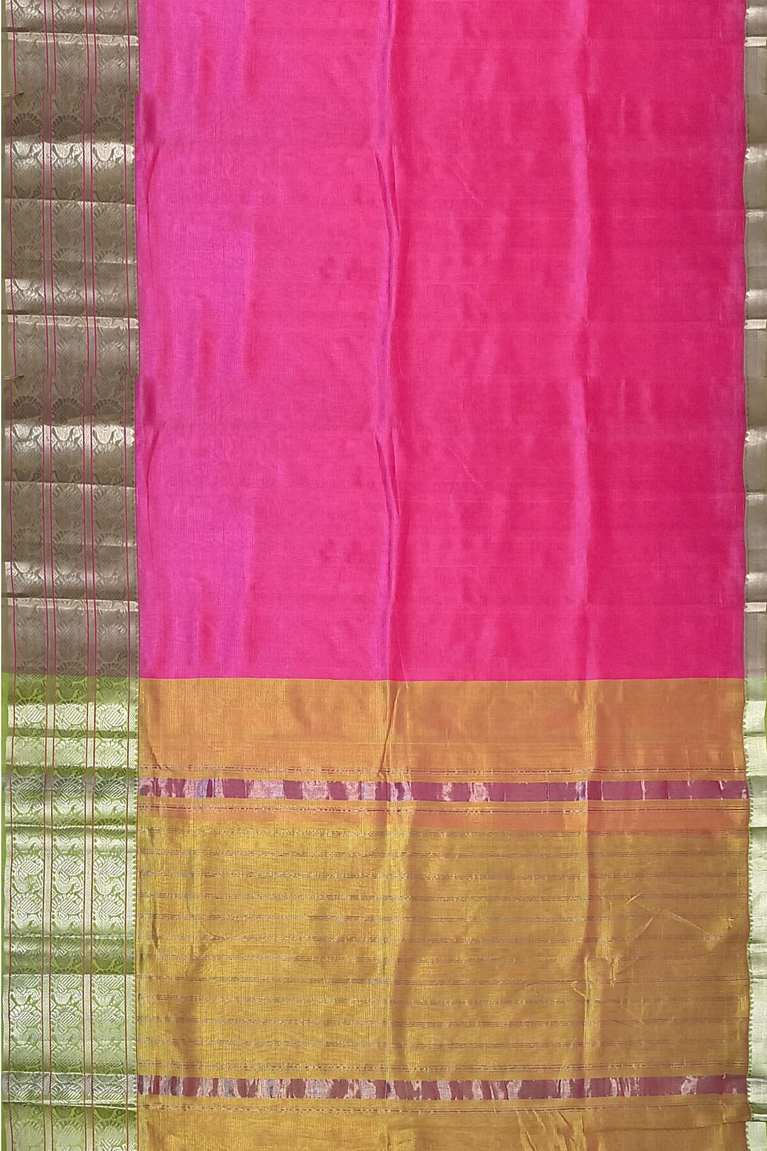 Mangalgiri silk cotton saree in pink