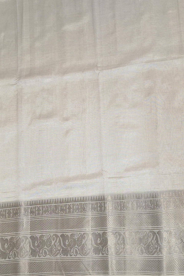 Mangalgiri silk cotton saree in white