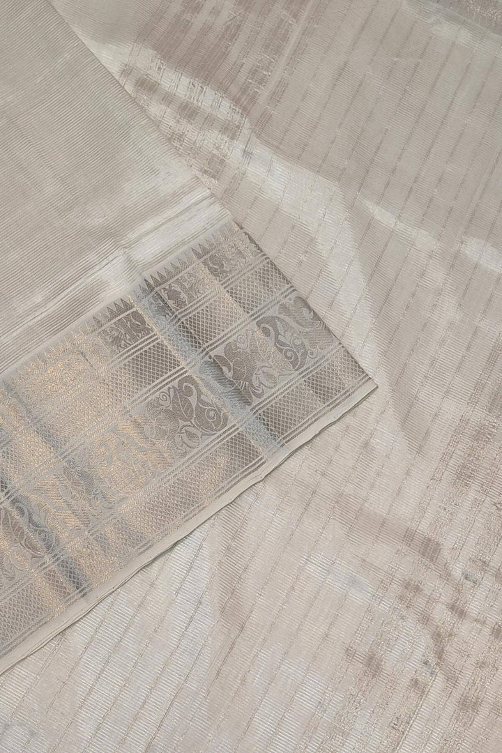 Mangalgiri silk cotton saree in white