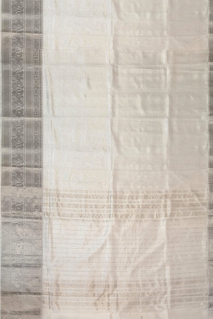 Mangalgiri silk cotton saree in white