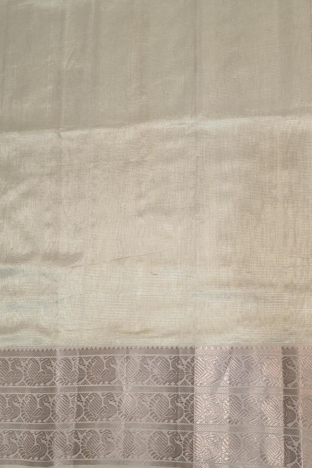 Mangalgiri silk cotton saree in off white