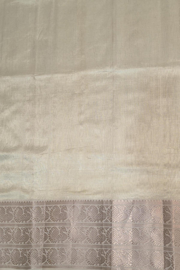 Mangalgiri silk cotton saree in off white