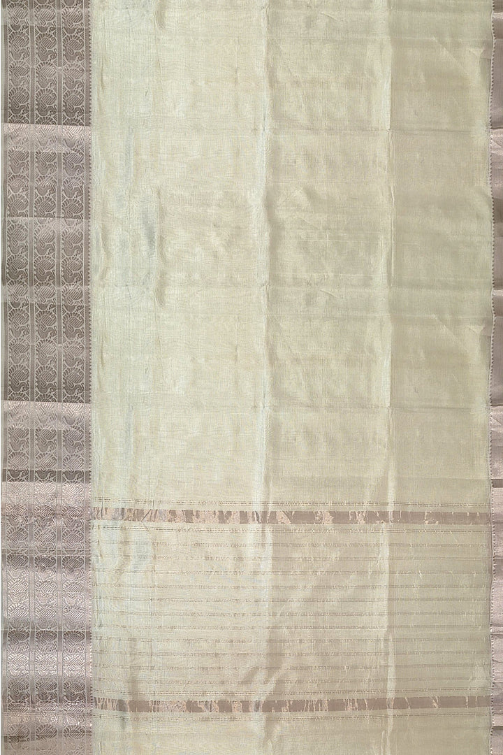 Mangalgiri silk cotton saree in off white