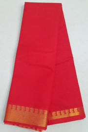 Handloom Mangalgiri pure cotton saree in red
