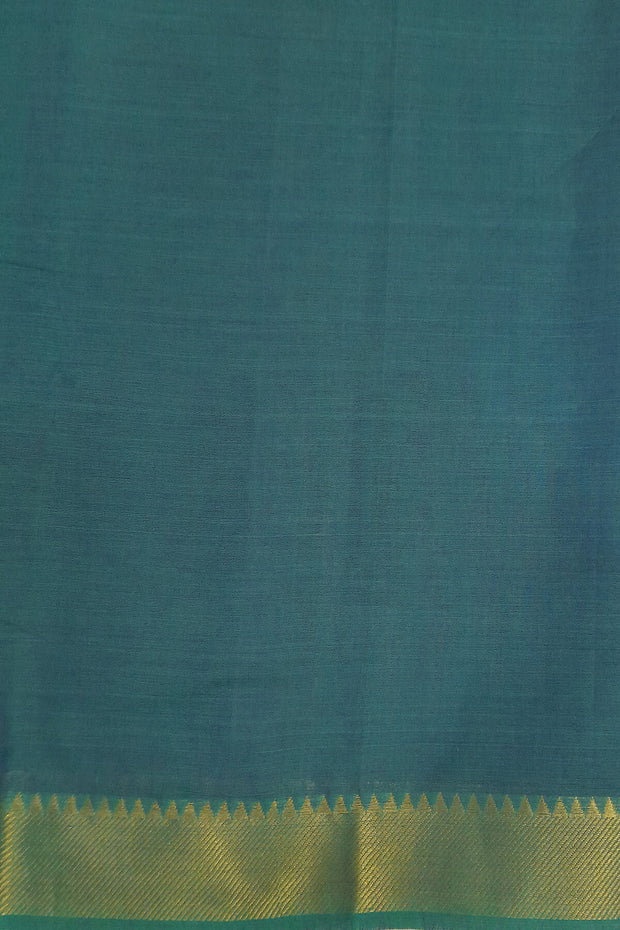 Handloom Mangalgiri pure cotton saree in Rama green