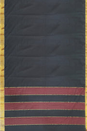 Handloom Mangalgiri pure cotton saree in black