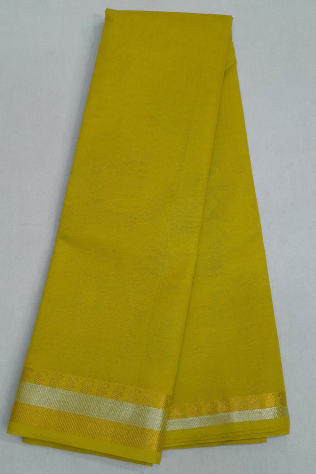 Handloom Mangalgiri pure cotton saree in yellow