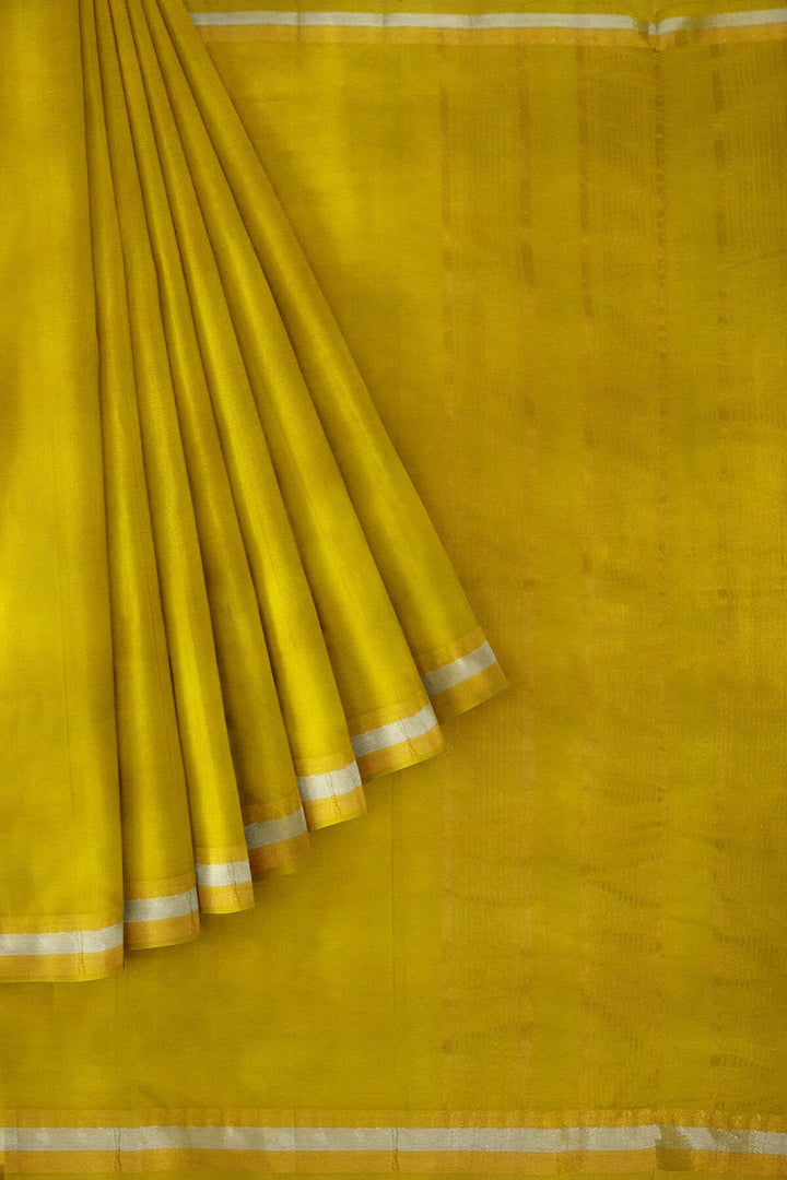 Handloom Mangalgiri pure cotton saree in yellow