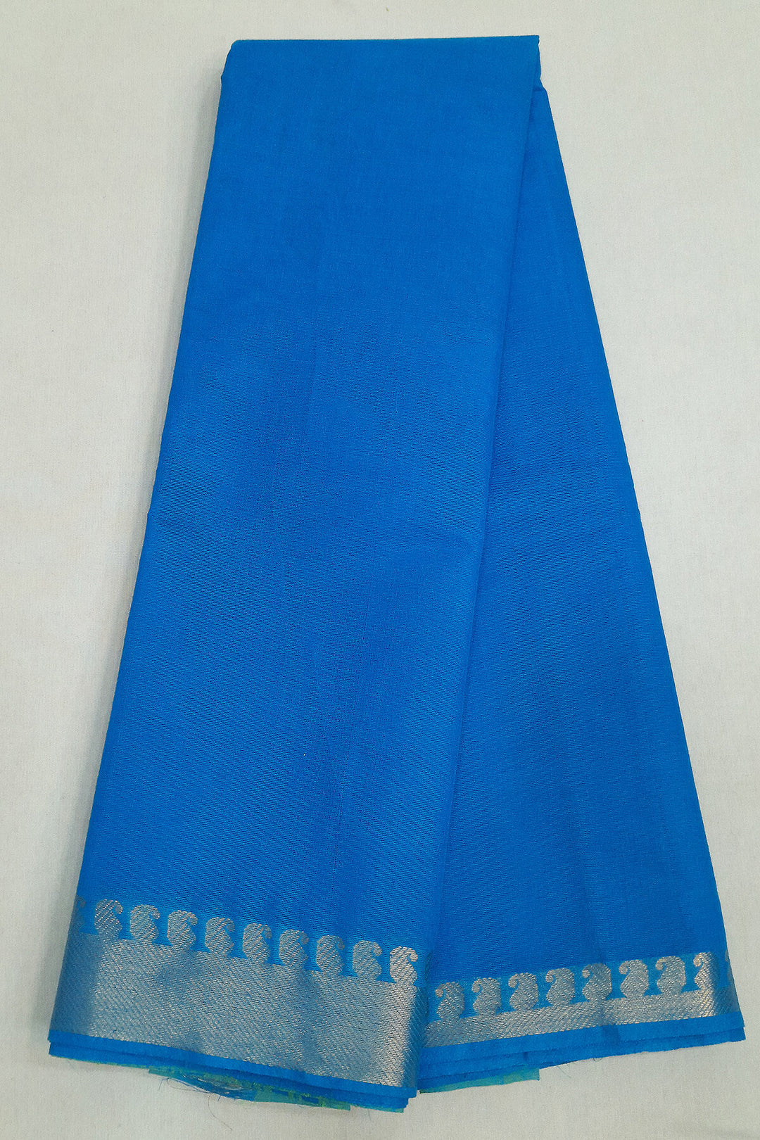 Handloom Mangalgiri pure cotton saree in blue