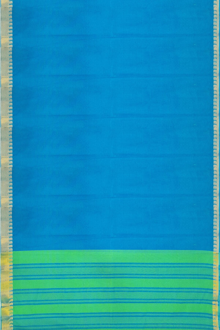 Handloom Mangalgiri pure cotton saree in blue
