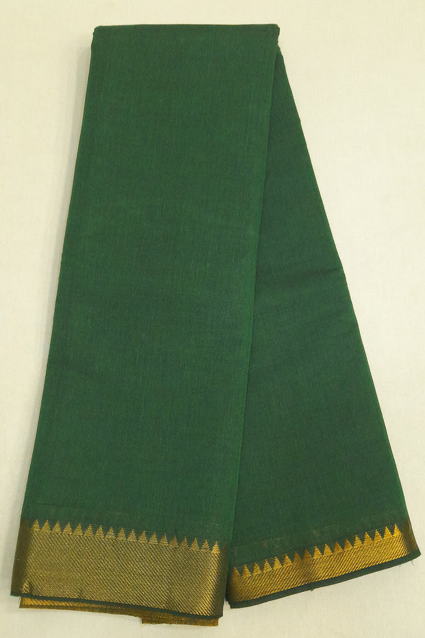Handloom Mangalgiri pure cotton saree in green
