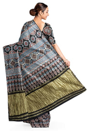 Modal silk bandini saree in maroon  with tissue pallu