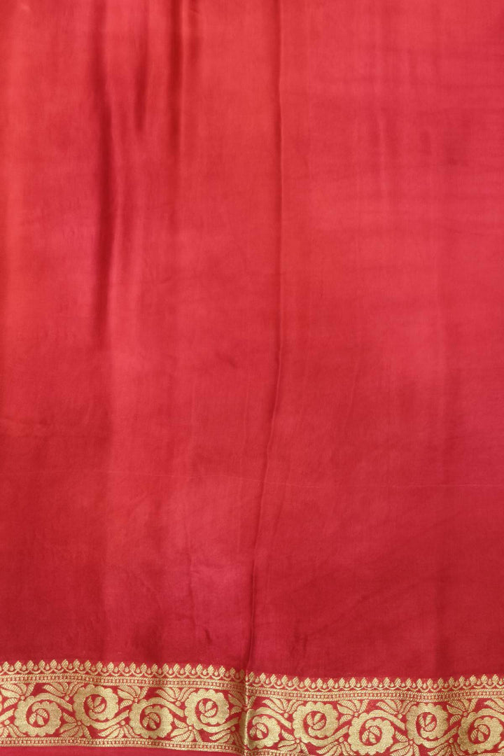 Modal silk saree in  shaded  pink with zari pallu & borders.