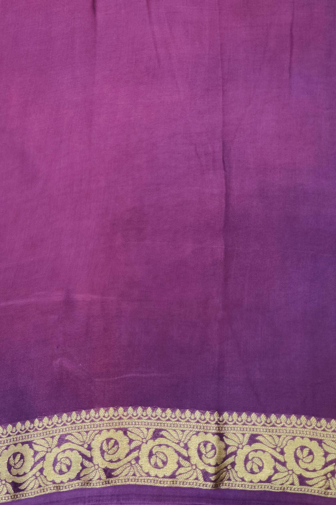 Modal silk saree in  shaded pink,purple with zari pallu & borders.