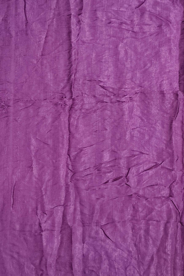 Modal silk bandhni saree  in purple with multicolour & tissue pallu