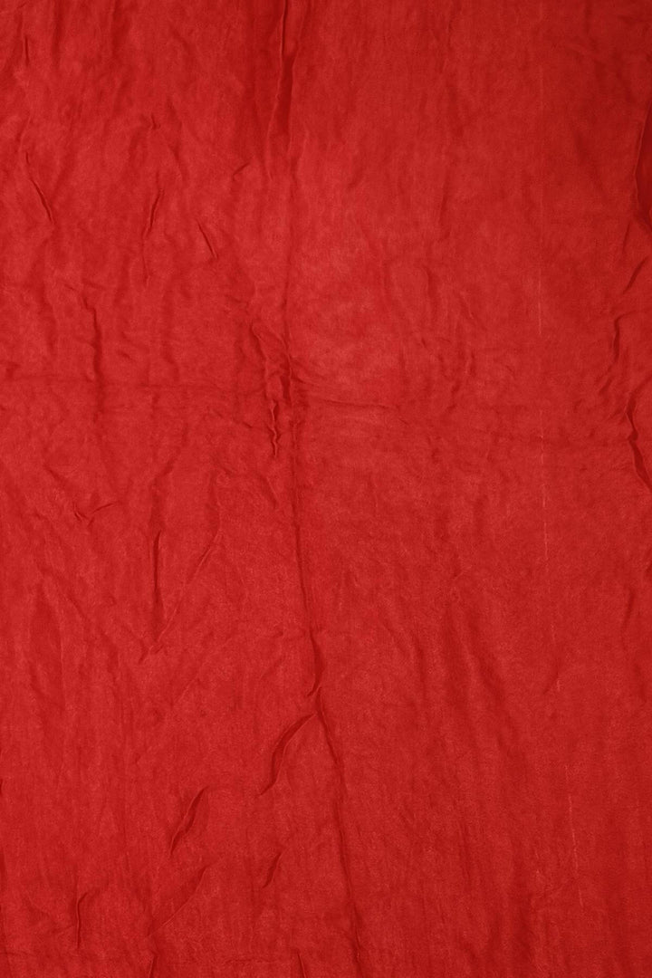 Modal silk bandhni saree  in red with multicolour & tissue pallu