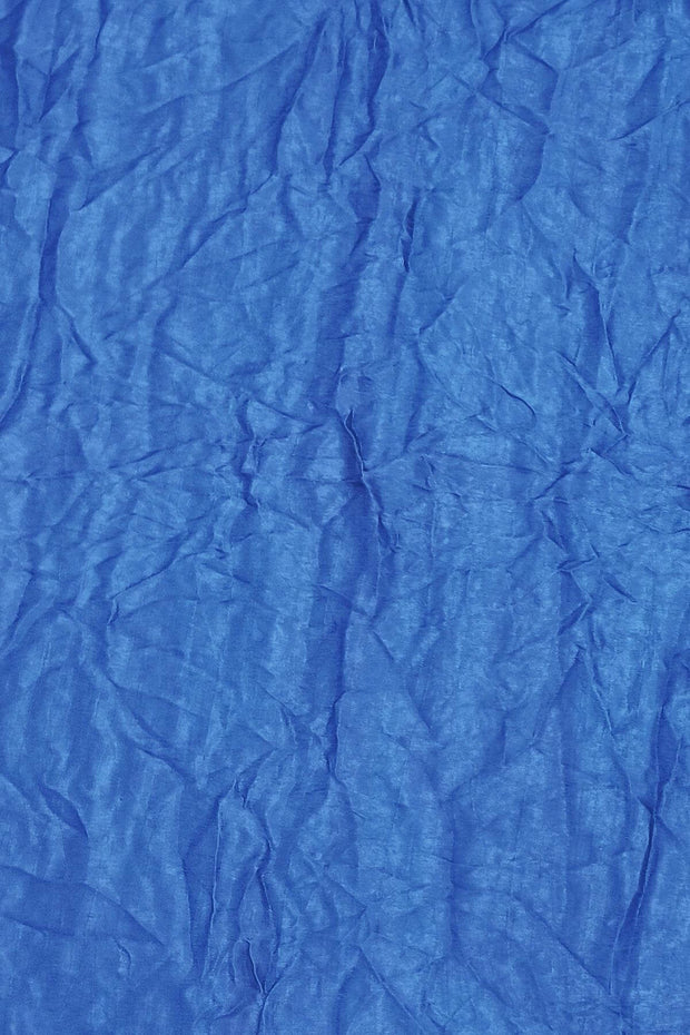 Modal silk bandhni saree  in royal blue with  tissue pallu