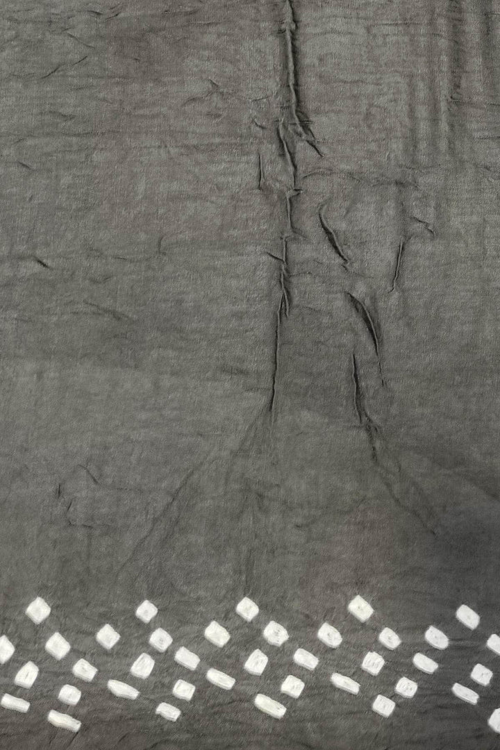 Modal silk bandhini saree  in black