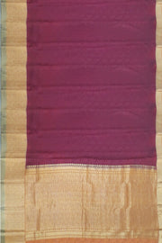 Mysore crepe silk  brocade saree in maroon