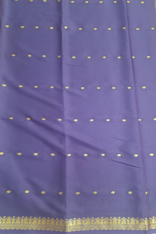Mysore crepe silk saree in lavender  with small motifs