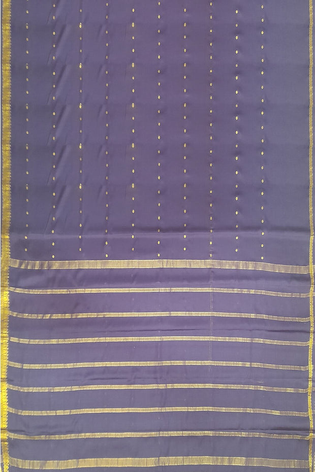 Mysore crepe silk saree in lavender  with small motifs