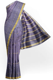 Mysore crepe silk saree in lavender  with small motifs