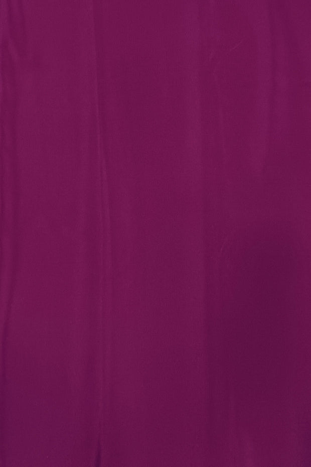 Gorgeous Mysore pure silk & pure gold zari saree in dark lavender with striped pallu