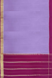 Gorgeous Mysore pure silk & pure gold zari saree in dark lavender with striped pallu