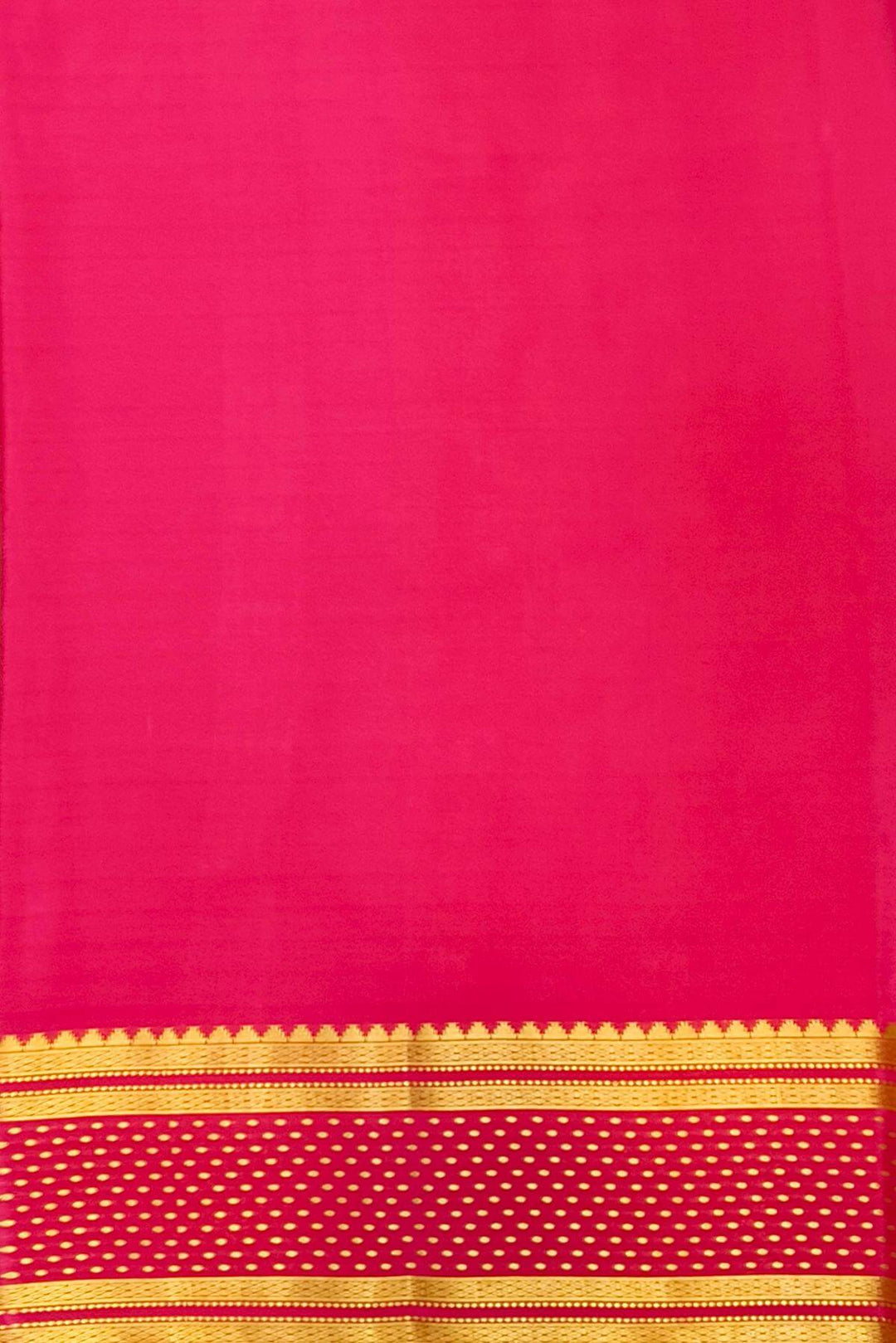 Mysore crepe pure silk saree in bottle green with bentex border.