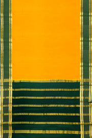 Mysore crepe pure silk saree in  mustard  with bentex border.
