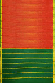 Mysore crepe pure silk saree in red  in binny checks
