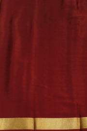 Mysore crepe pure silk saree in stripes  in orange