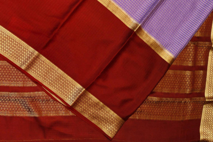 Mysore crepe pure silk saree in 3D ( green, lavender & maroon)