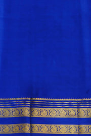 Mysore crepe pure silk saree in parrot green with small checks