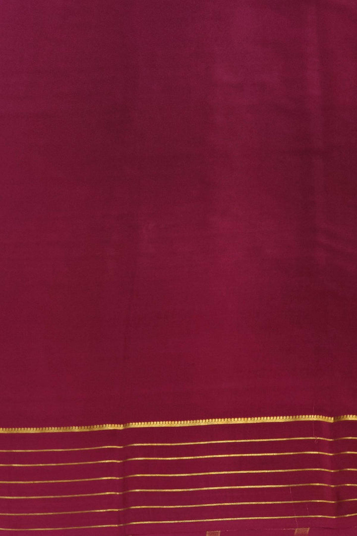 Mysore crepe pure silk saree in 3D ( green, purple & yellow)