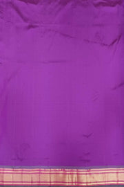 Handwoven Paithani pure silk saree in  purple with small mango motifs on the body