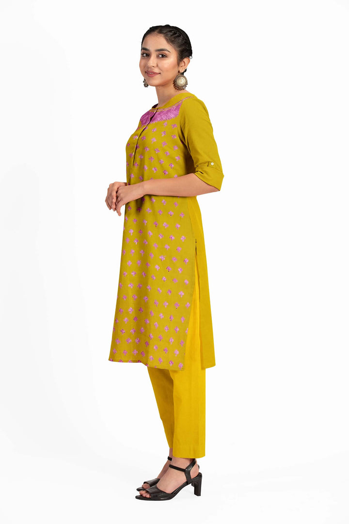 Crepe silk salwar suit material with Kashmiri hand embroidery .