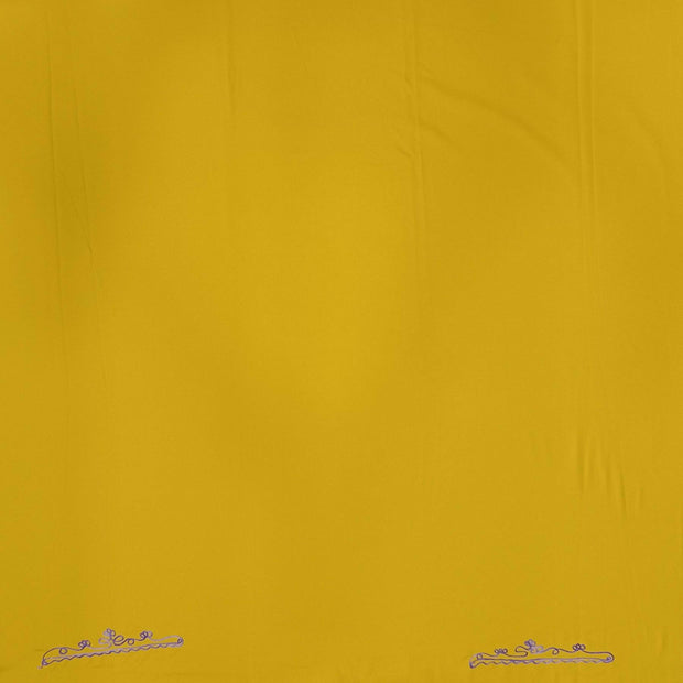 Crepe silk salwar suit material with Kashmiri hand embroidery.