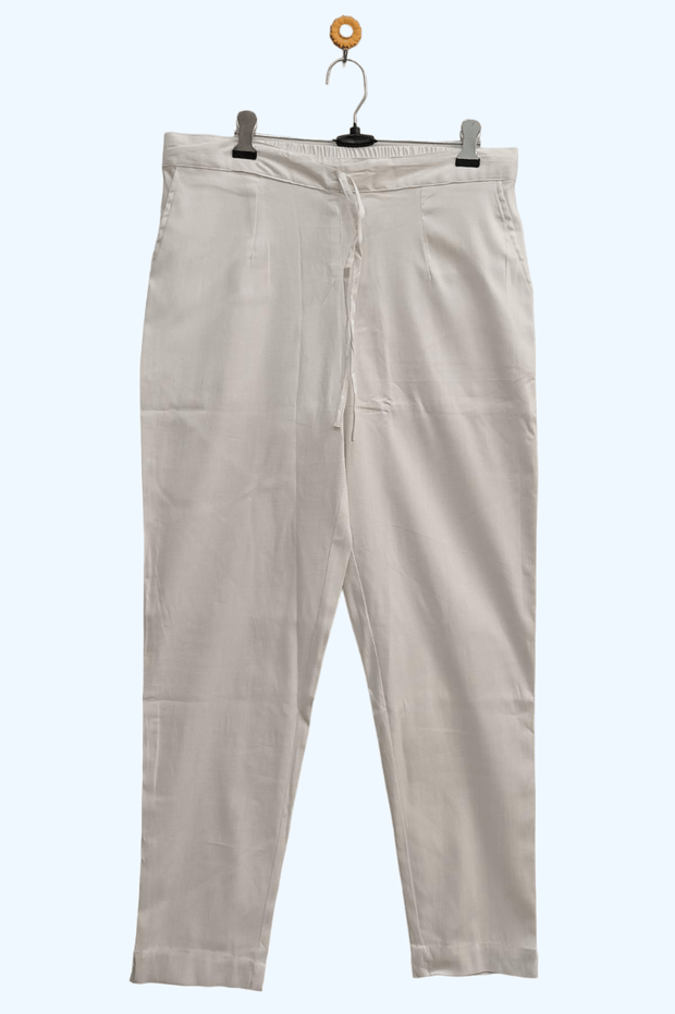 Rayon slub Lycra stretchable pants with draw strings