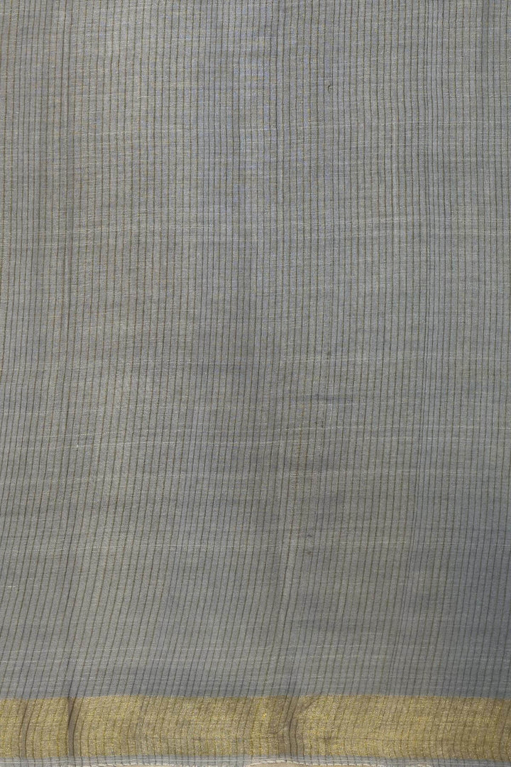 Handloom desi tussar pure silk saree in grey