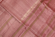 Handwoven desi tussar pure silk saree  in onion pink