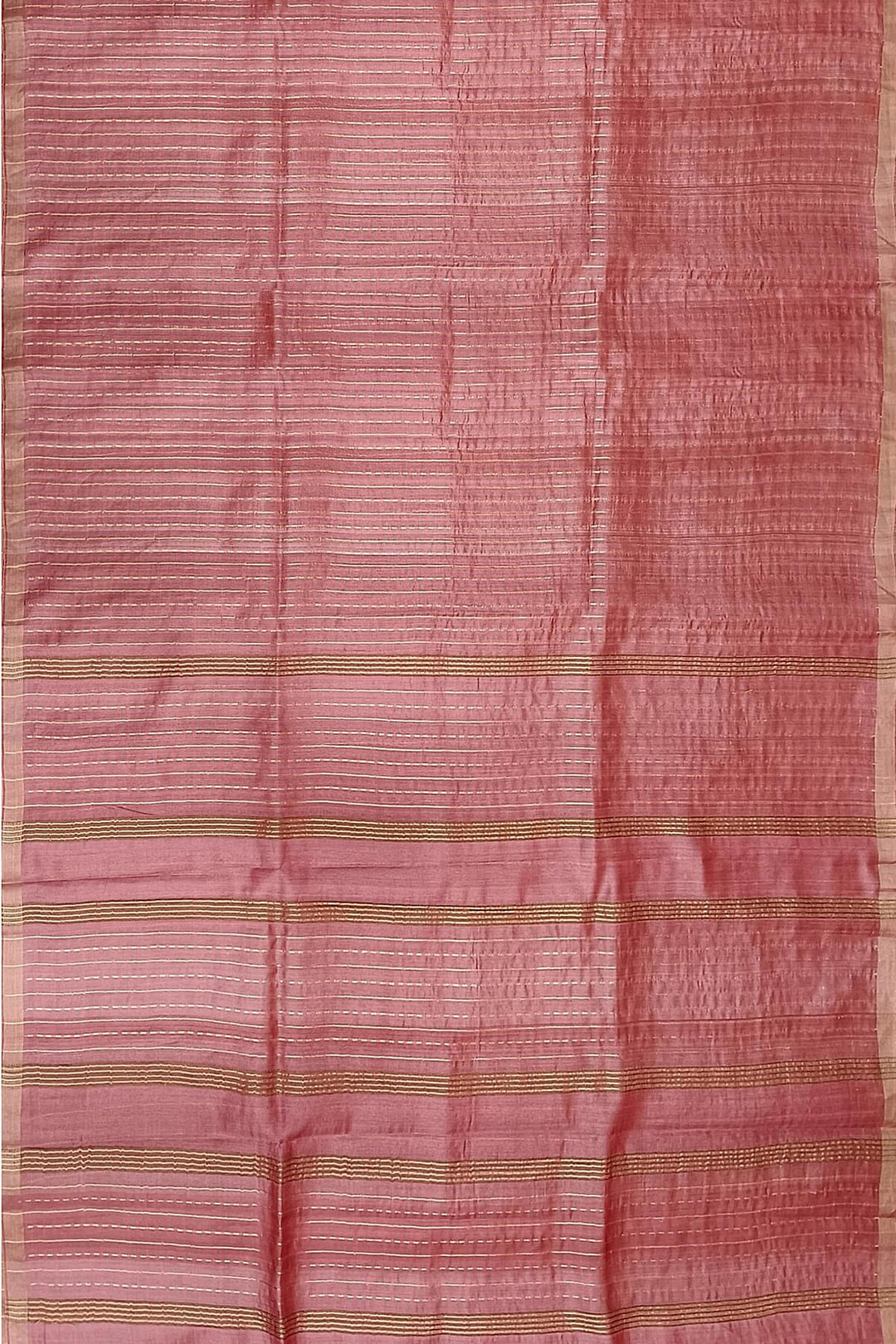 Handwoven desi tussar pure silk saree  in onion pink