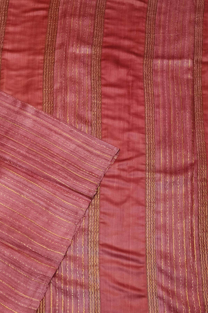 Desi tussar pure silk saree in light maroon