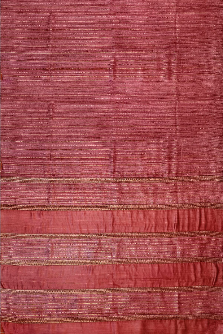 Desi tussar pure silk saree in light maroon