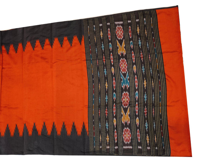 Tussar raw silk saree in red