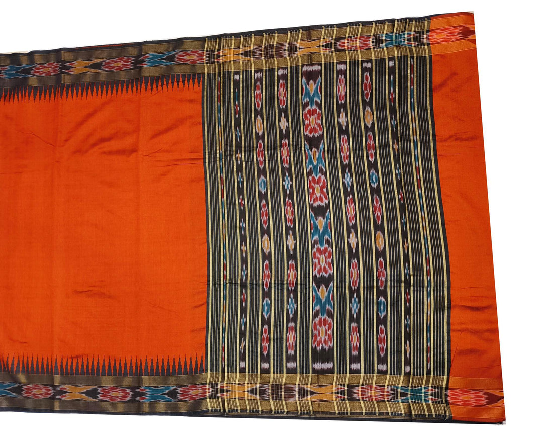 Tussar raw silk saree in red