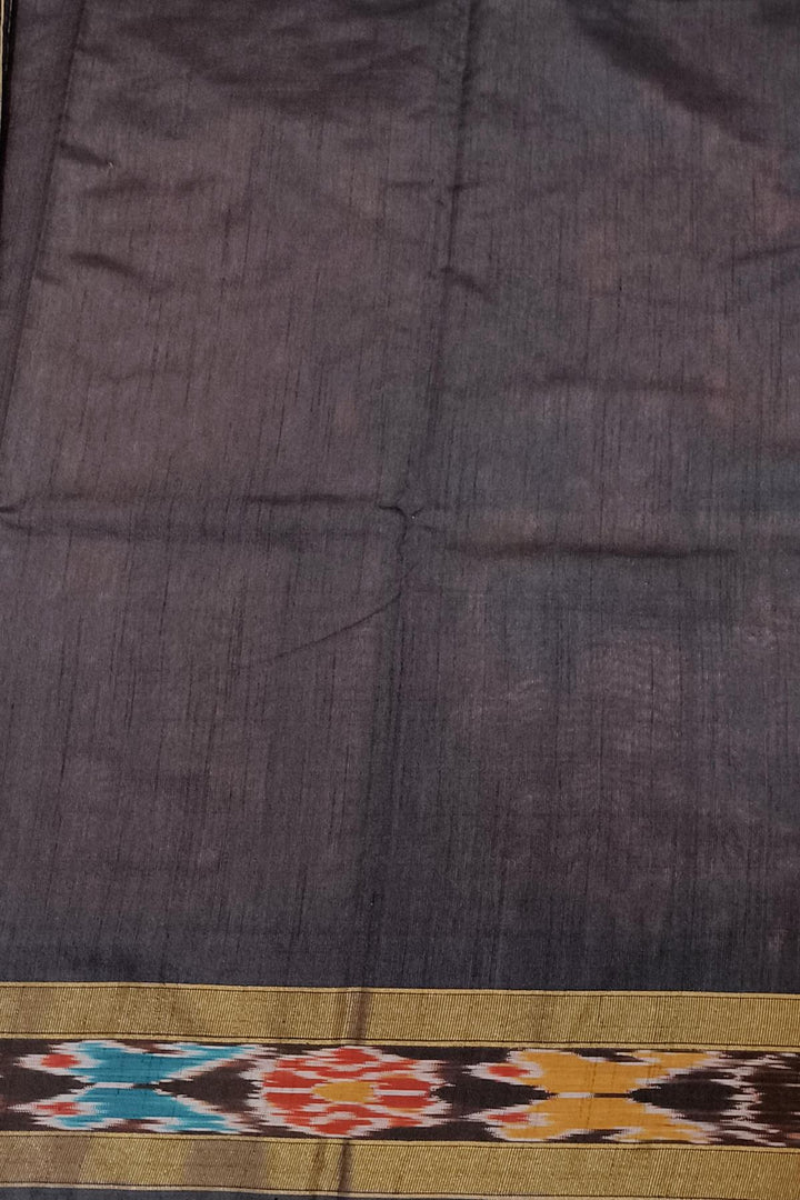 Tussar raw silk saree in red