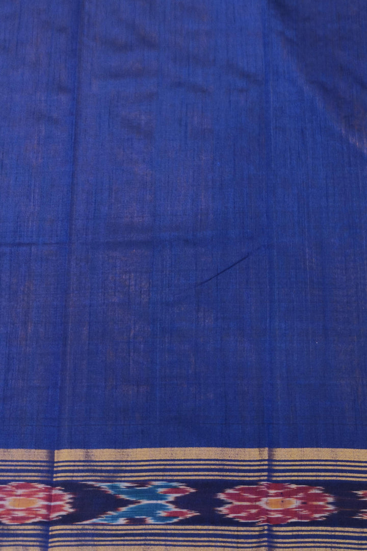 Tussar raw silk saree in burnt orange