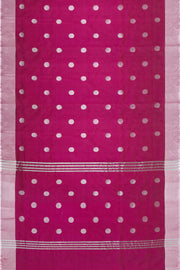 Handwoven Uppada pure silk saree in purple  with motifs, borders & blouse in silver